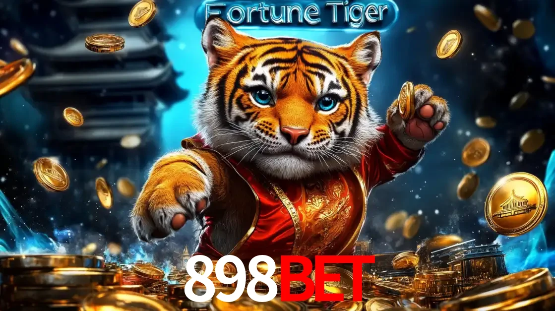 Imagem promocional do jogo de slot Fortune Tiger, com um tigre majestoso em traje tradicional cercado por uma fortuna em moedas de ouro, disponível agora no cassino 898BET.